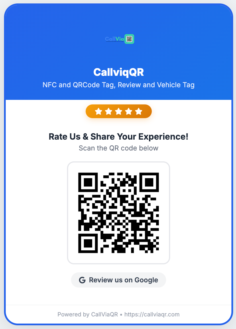 Review QR Standee — Table Top